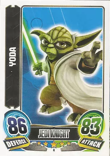 Force Attax Série 5-s4-Yoda-Chevalier Jedi-la république-Spécial Carte 
