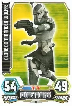 Star Wars Force Attax Series 3 Card #46 Clone Commander Wolffe 