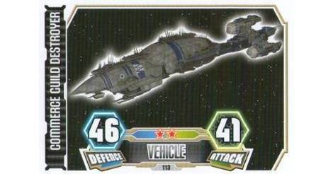 Commerce Guild Destroyer - Star Wars Force Attax: Series 3 (Clone Wars ...