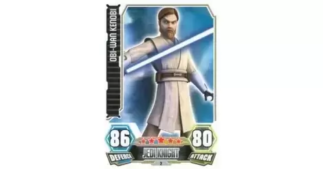 Obi-Wan Kenobi - Star Wars Force Attax: Series 3 (Clone Wars) card 002