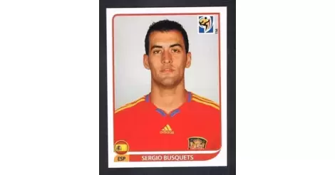 Panini Sticker Fußball WM 2010 Nr 571 Sergio Busquets Espana Bild NEU Worldcup 