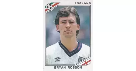 Panini Fútbol 89 Bryan Robson Manchester United no 132 Etiqueta Engomada 