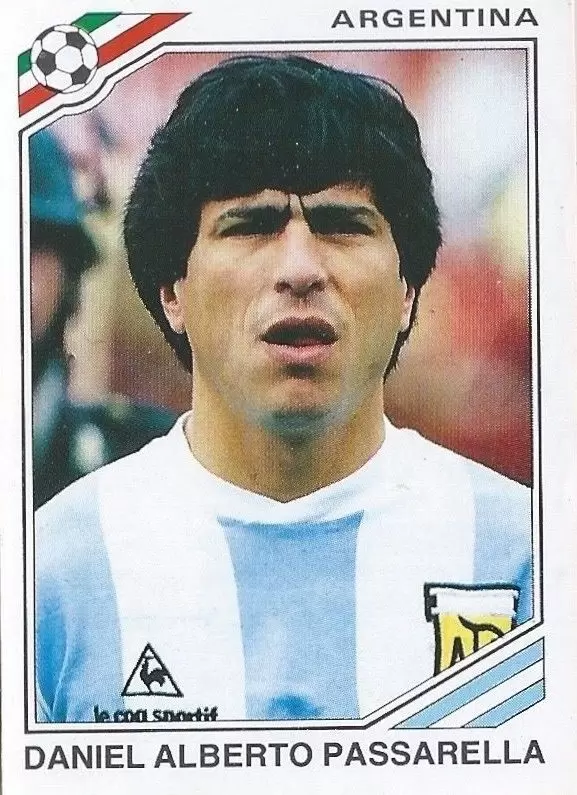 Panini WC MEXICO 86 STICKER N 76 ARGENTINA PASSARELLA WITH BACK VERY GOOD/MINT 