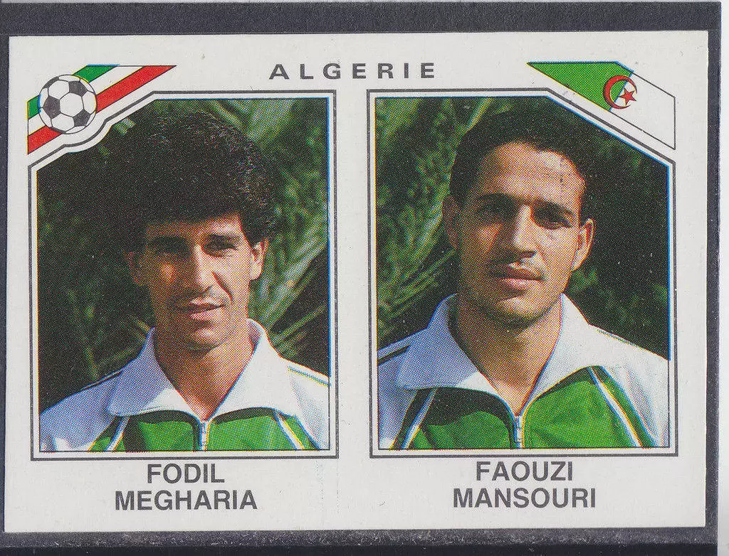 Mexico 86 World Cup - Fodil Megharia / Faouzi Mansouri - Algérie