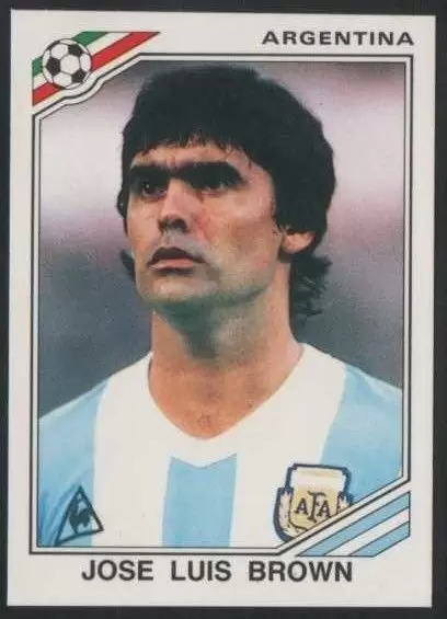 Mexico 86 World Cup - Jose Luis Brown - Argentine