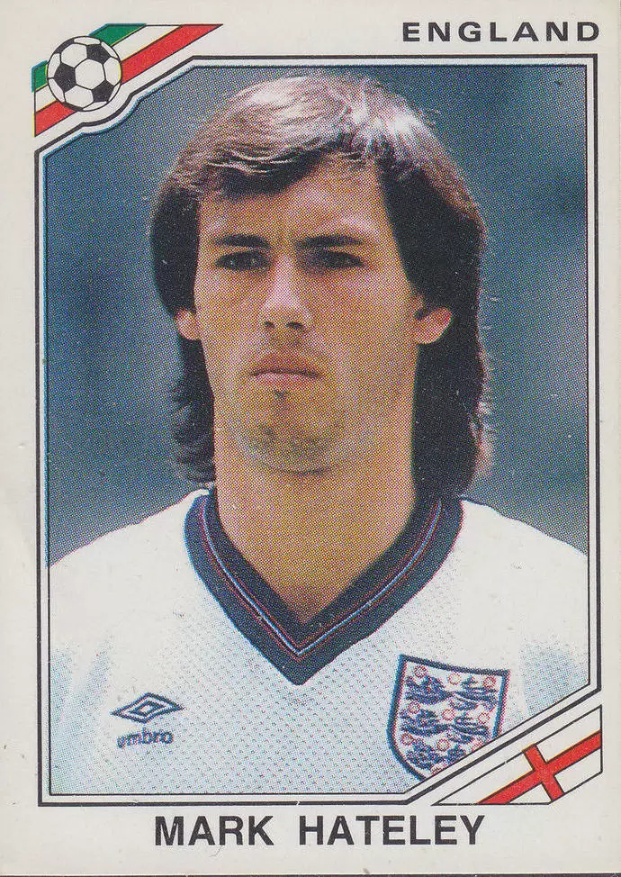 Mexico 86 World Cup - Mark Hateley - Angleterre