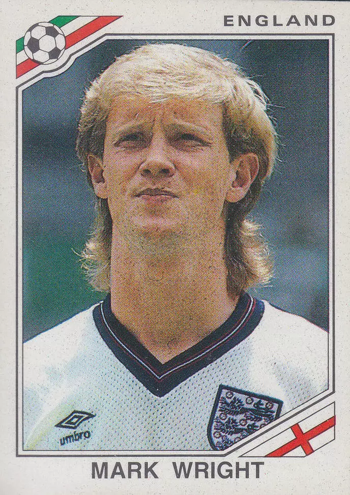 Mexico 86 World Cup - Mark Wright - Angleterre