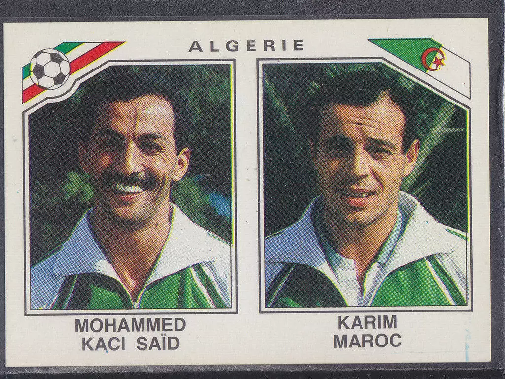 Mexico 86 World Cup - Mohammed Kaci Said / Karim Maroc - Algérie