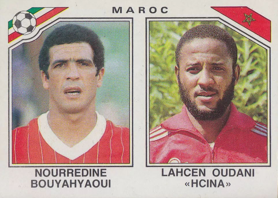 Mexico 86 World Cup - Nourredine Bouyahyaoui / Lahcen Oudani - Maroc