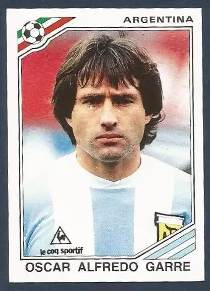 Mexico 86 World Cup - Oscar Alfredo Garre - Argentine