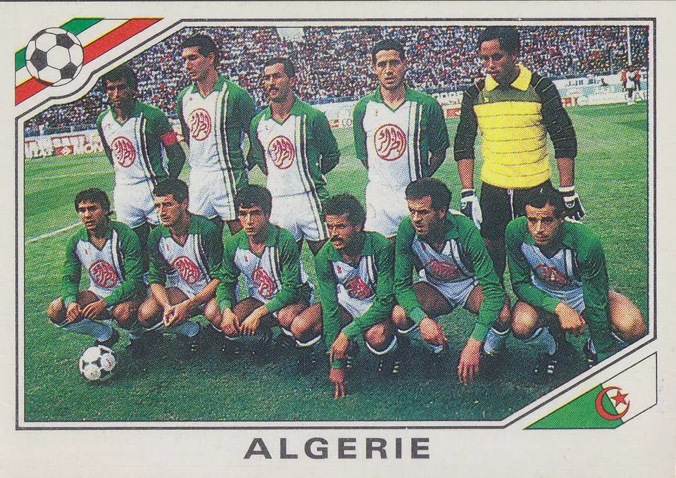 Mexico 86 World Cup - Team Algeria - Algérie