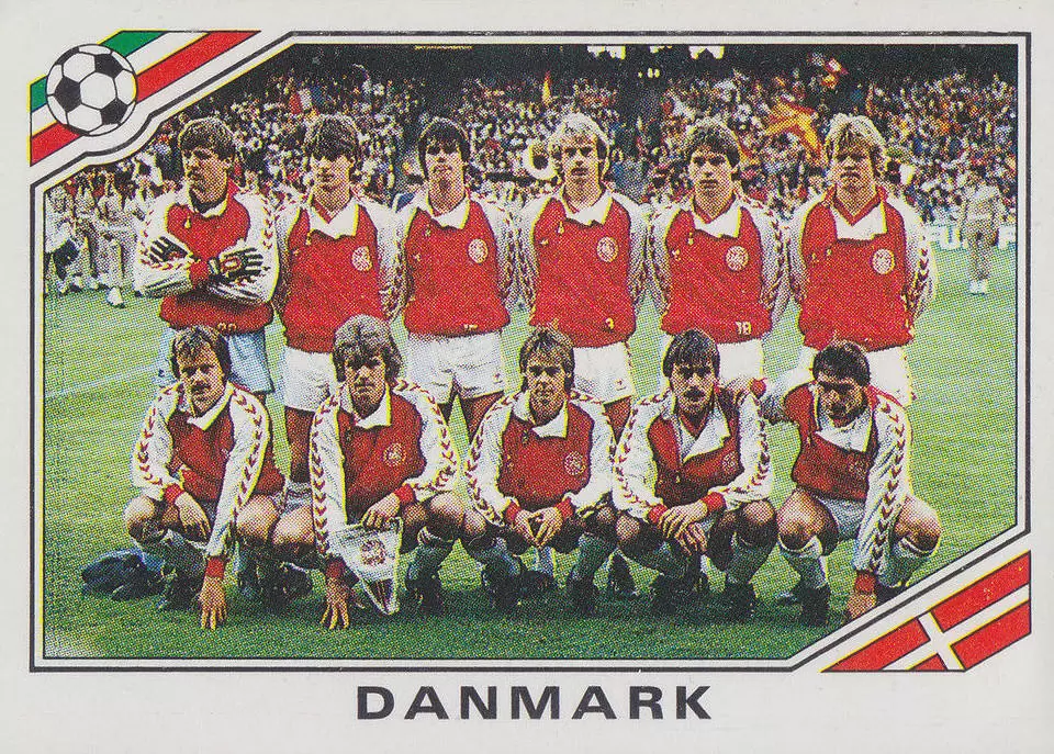 Mexico 86 World Cup - Team Denmark - Danemark