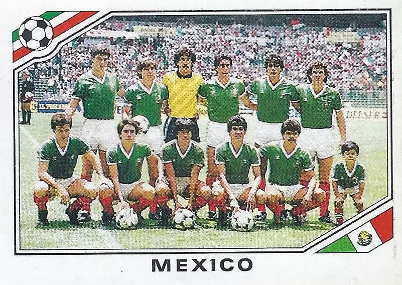 Mexico 86 World Cup - Team Mexico - Mexique