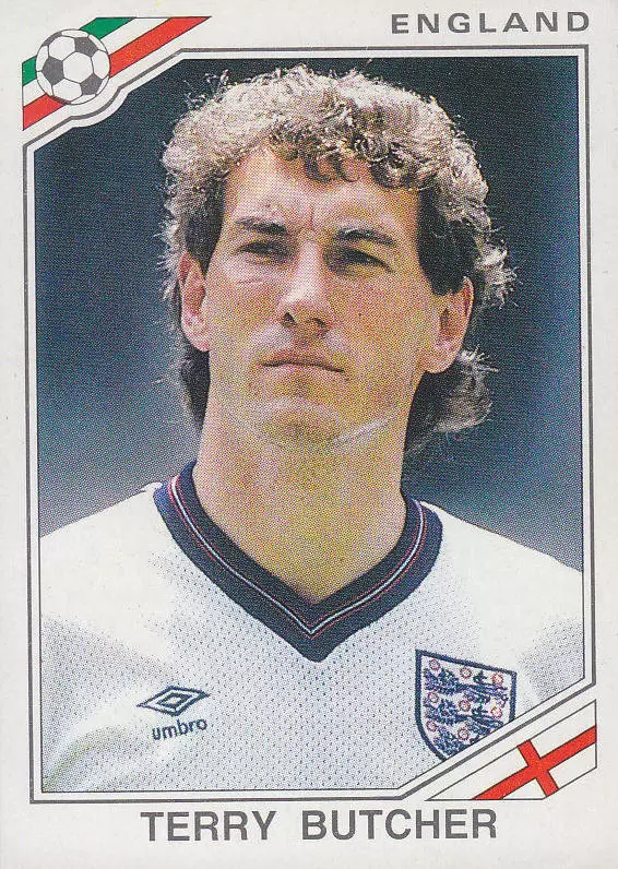 Mexico 86 World Cup - Terry Butcher - Angleterre