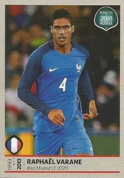 Raphael Varane France Road To 2018 Fifa World Cup Russia Sticker 82