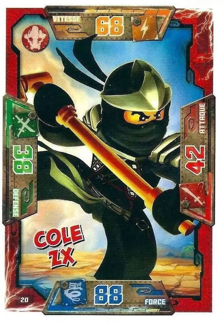Cartes LEGO Ninjago Masters of Spinjitzu - Cole ZX