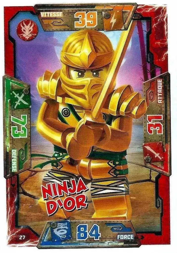 Cartes LEGO Ninjago Masters of Spinjitzu - Ninja d\'Or