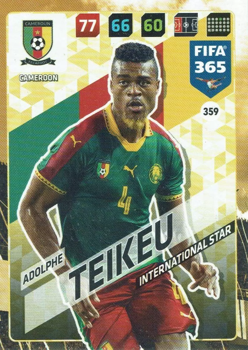 FIFA 365 : 2018 Adrenalyn XL - Adolphe Teikeu - Cameroon