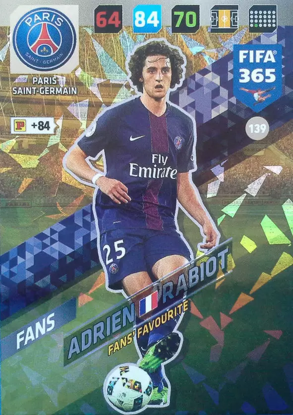 FIFA 365 : 2018 Adrenalyn XL - Adrien Rabiot - Paris Saint-Germain