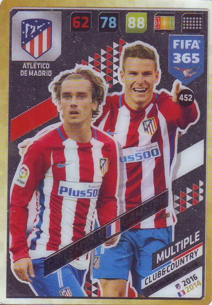 FIFA 365 : 2018 Adrenalyn XL - Antoine Griezmann / Kevin Gameiro - Atlético de Madrid
