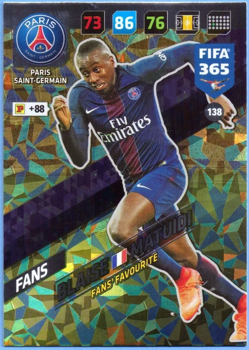 FIFA 365 : 2018 Adrenalyn XL - Blaise Matuidi - Paris Saint-Germain