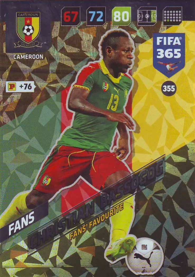 FIFA 365 : 2018 Adrenalyn XL - Christian Bassogog - Cameroon