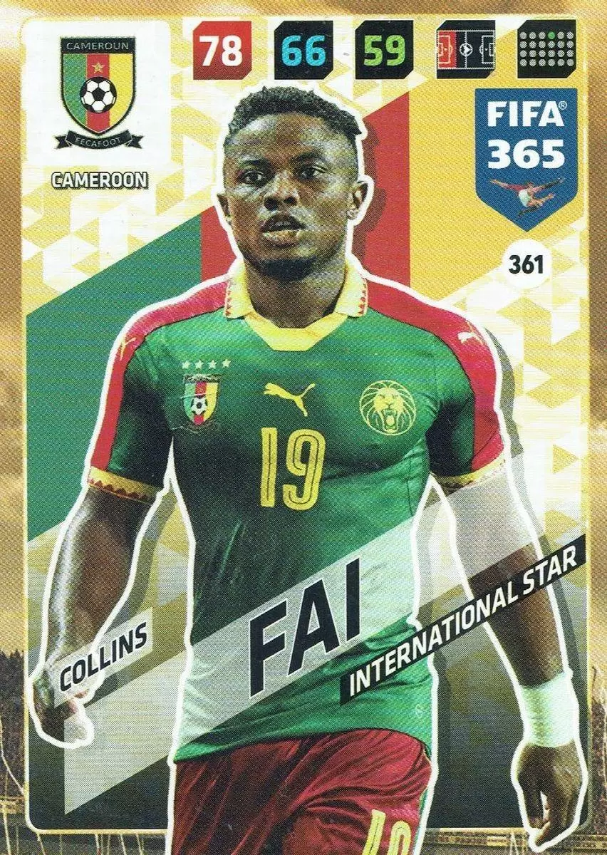 FIFA 365 : 2018 Adrenalyn XL - Collins Fai - Cameroon