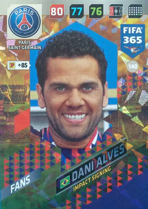 FIFA 365 : 2018 Adrenalyn XL - Dani Alves - Paris Saint-Germain