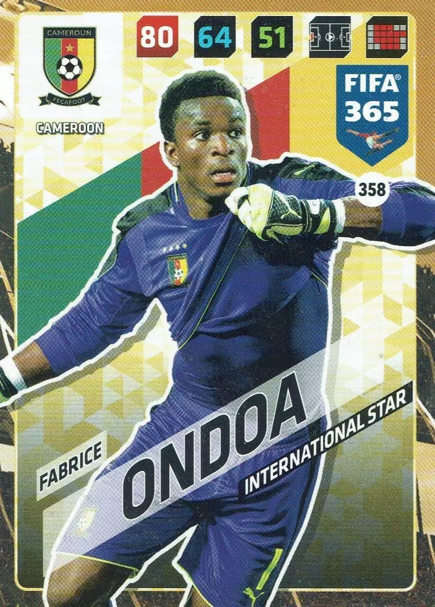 FIFA 365 : 2018 Adrenalyn XL - Fabrice Ondoa - Cameroon