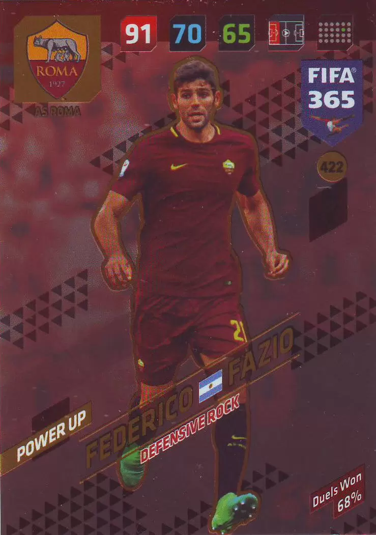 FIFA 365 : 2018 Adrenalyn XL - Federico Fazio - AS Roma