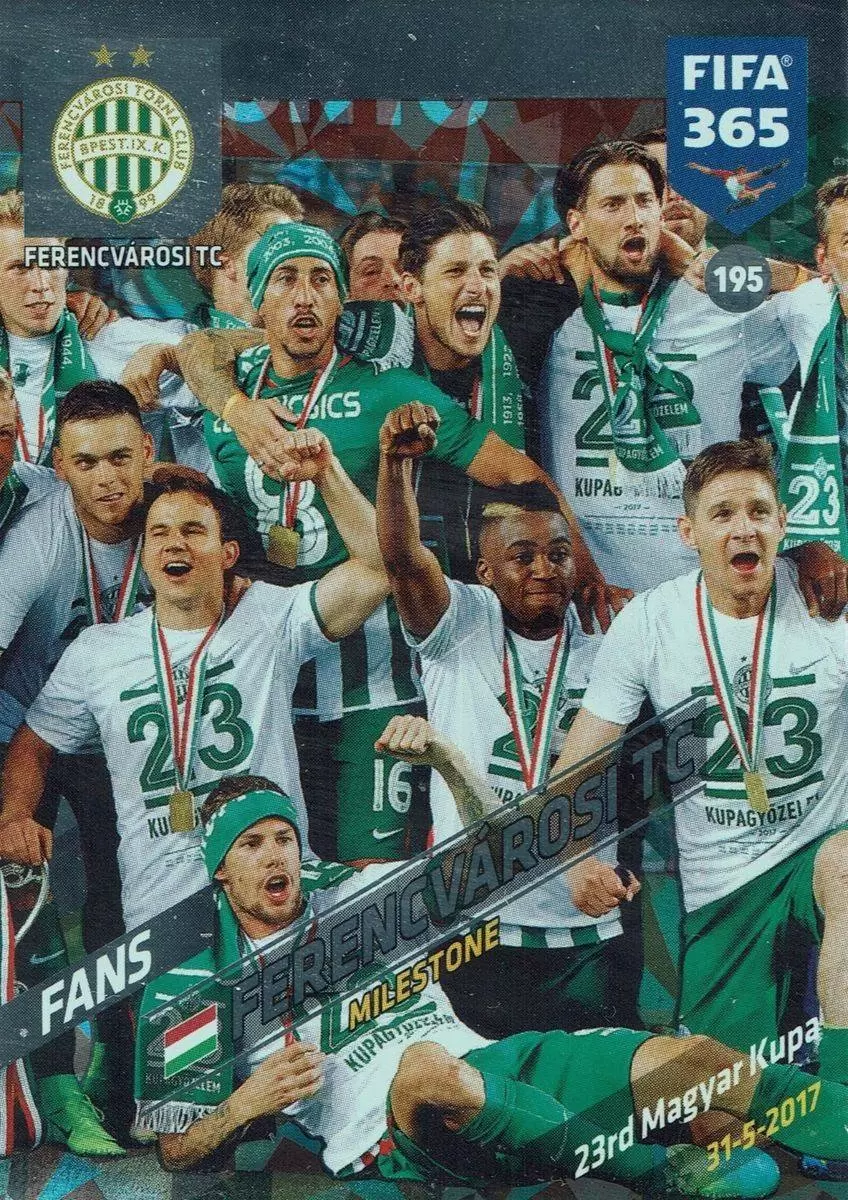 Ferencvárosi TC - Ferencvárosi TC - FIFA 365 : 2018 Adrenalyn XL card 195