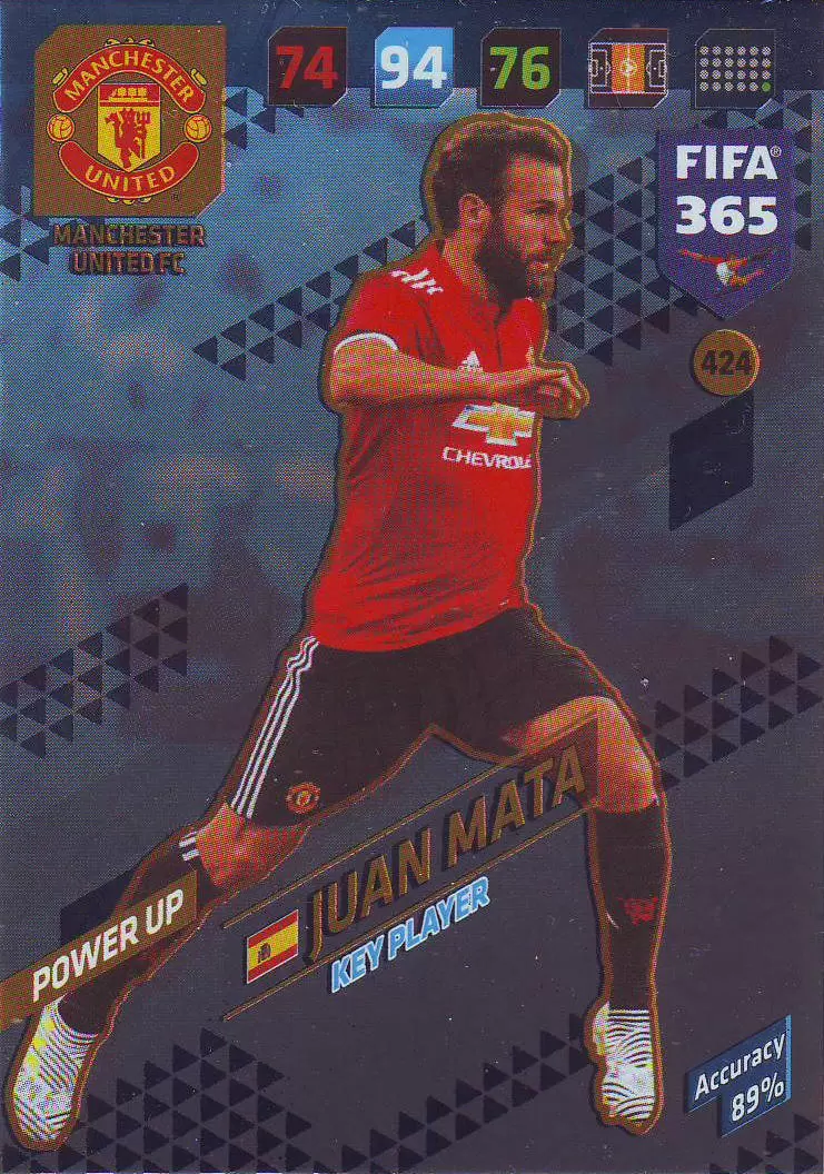 FIFA 365 : 2018 Adrenalyn XL - Juan Mata - Manchester United