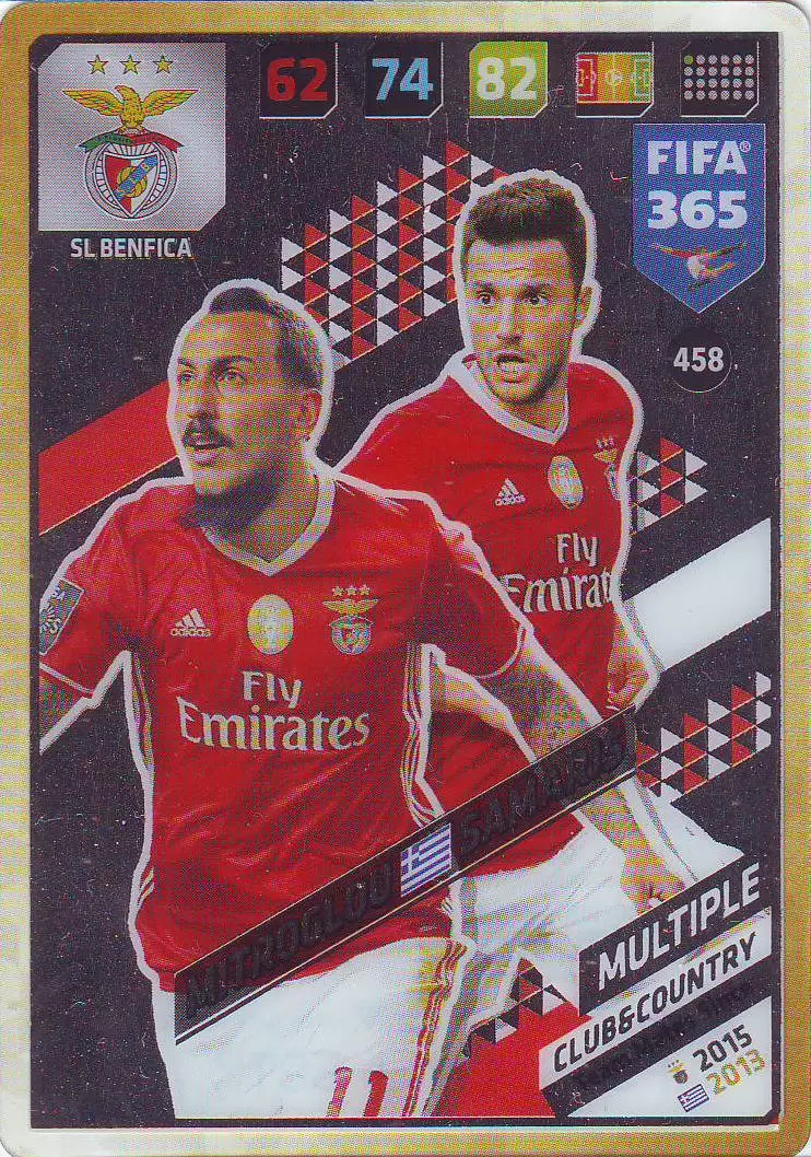 FIFA 365 : 2018 Adrenalyn XL - Kostas Mitroglou / Andreas Samaris - SL Benfica