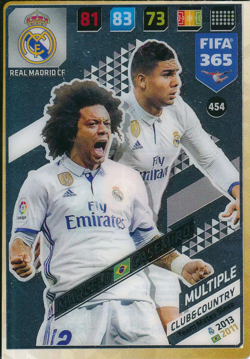 FIFA 365 : 2018 Adrenalyn XL - Marcelo / Casemiro - Real Madrid CF