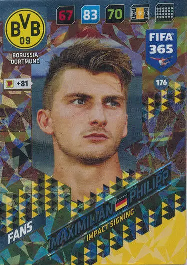 FIFA 365 : 2018 Adrenalyn XL - Maximilian Philipp - Borussia Dortmund