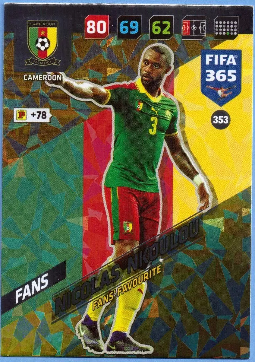 FIFA 365 : 2018 Adrenalyn XL - Nicolas Nkoulou - Cameroon