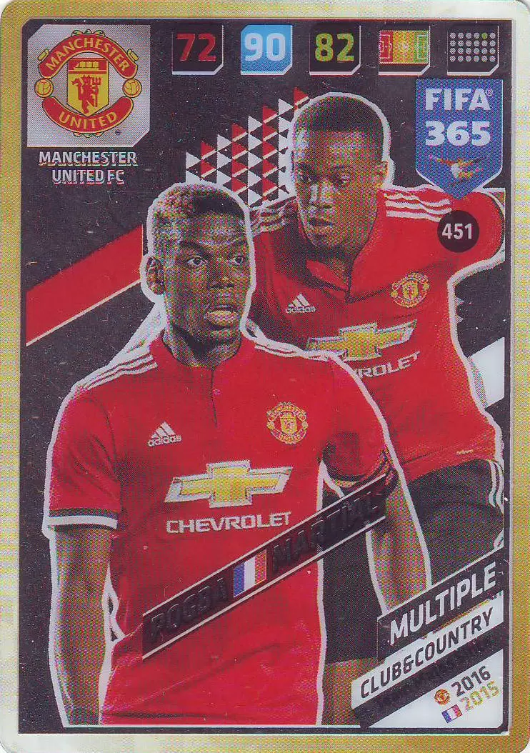 FIFA 365 : 2018 Adrenalyn XL - Paul Pogba / Anthony Martial - Manchester United