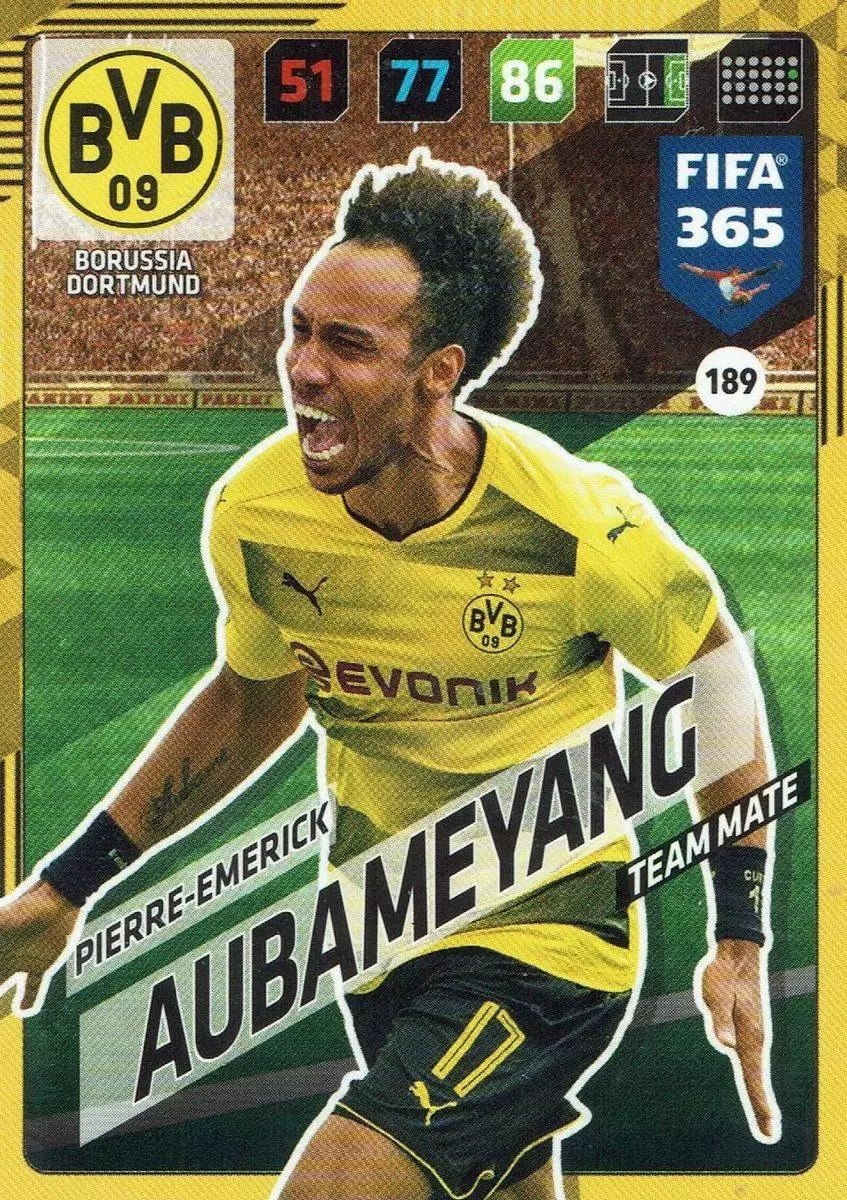 FIFA 365 : 2018 Adrenalyn XL - Pierre-Emerick Aubameyang - Borussia Dortmund