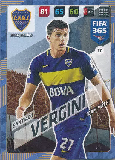 FIFA 365 : 2018 Adrenalyn XL - Santiago Vergini - Boca Juniors