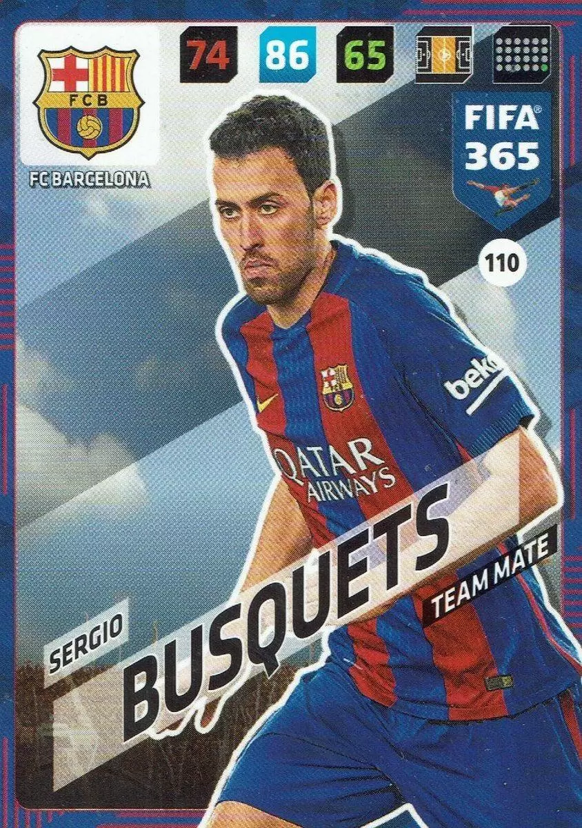 FIFA 365 : 2018 Adrenalyn XL - Sergio Busquets - FC Barcelona