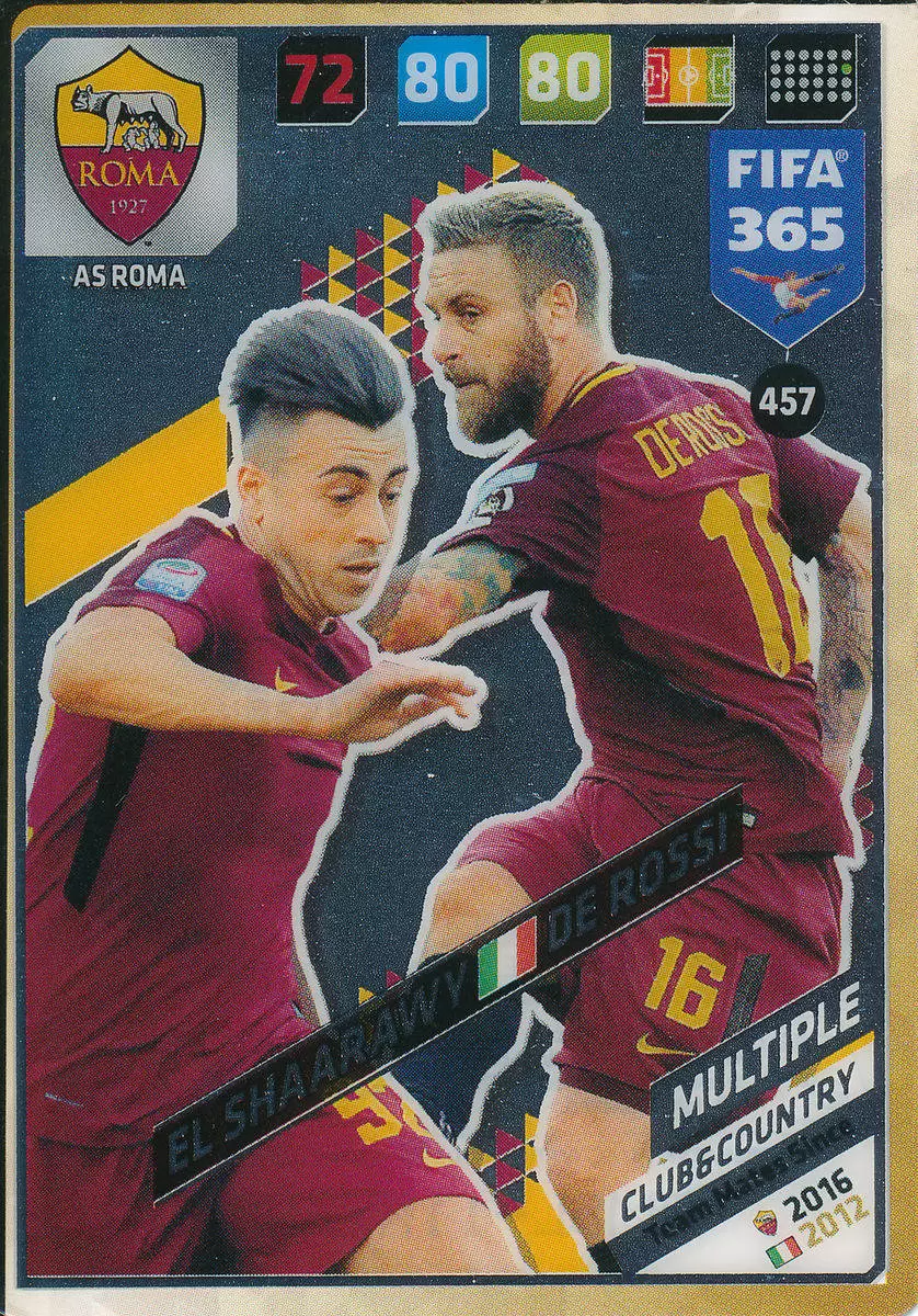FIFA 365 : 2018 Adrenalyn XL - Stephan El Shaarawy / Daniele De Rossi - AS Roma