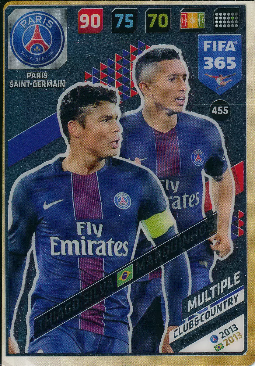 FIFA 365 : 2018 Adrenalyn XL - Thiago Silva / Marquinhos - Paris Saint-Germain