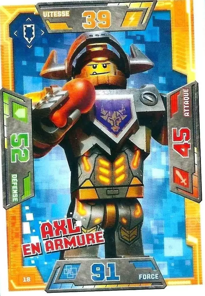 Cartes LEGO Nexo Knights - AXL en Armure