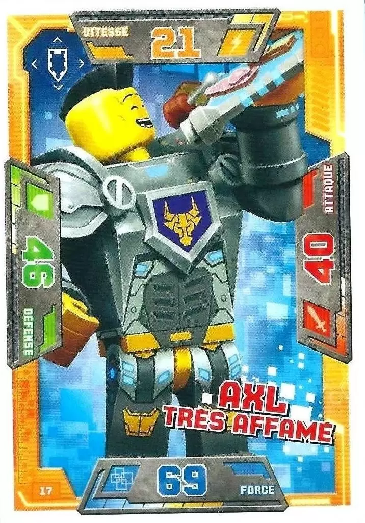 Cartes LEGO Nexo Knights - AXL très affamé