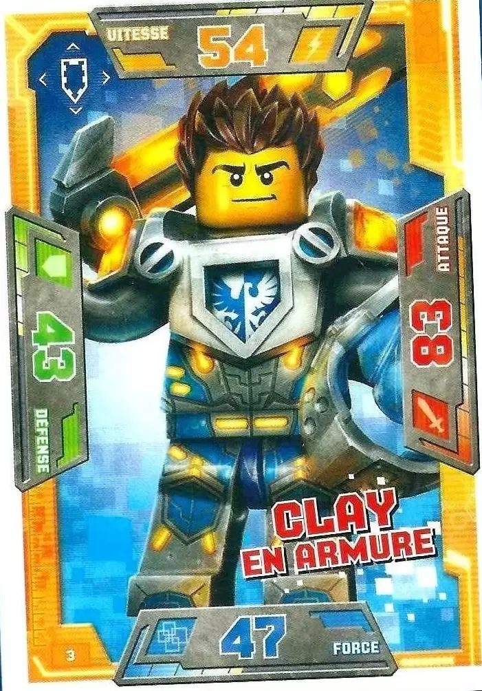 Cartes LEGO Nexo Knights - Clay en Armure