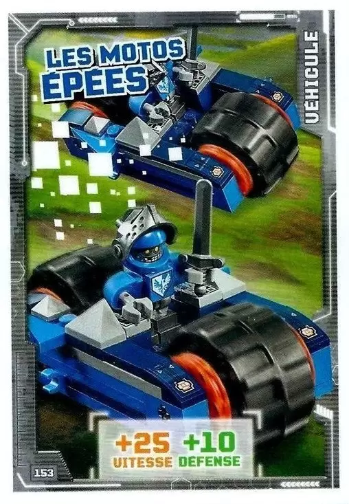 Cartes LEGO Nexo Knights - Les Motos Épées