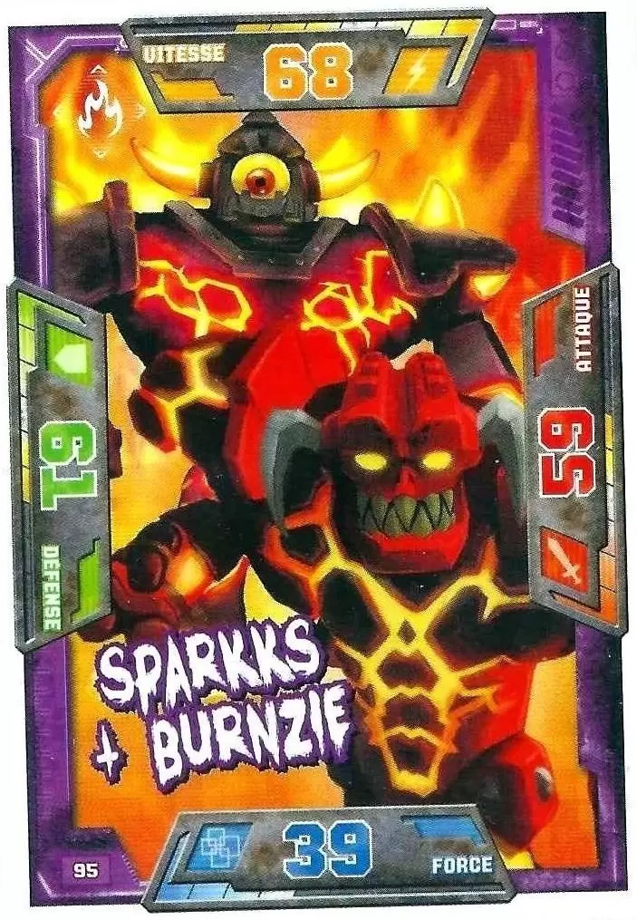 Cartes LEGO Nexo Knights - Sparkks + Burnzie