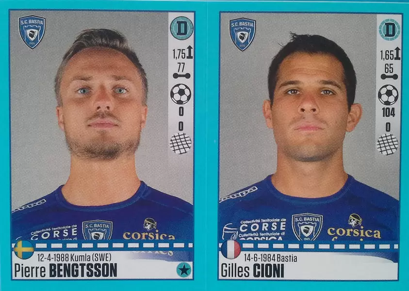 Foot 2016-17 - Pierre Bengtsson - Gilles Cioni - Bastia