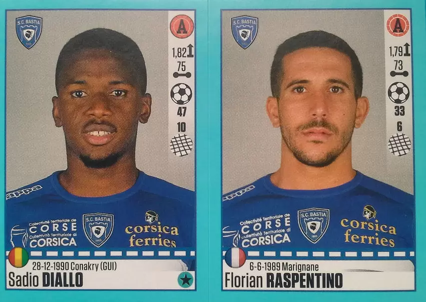 Foot 2016-17 - Sadio Diallo - Florian Raspentino - Bastia