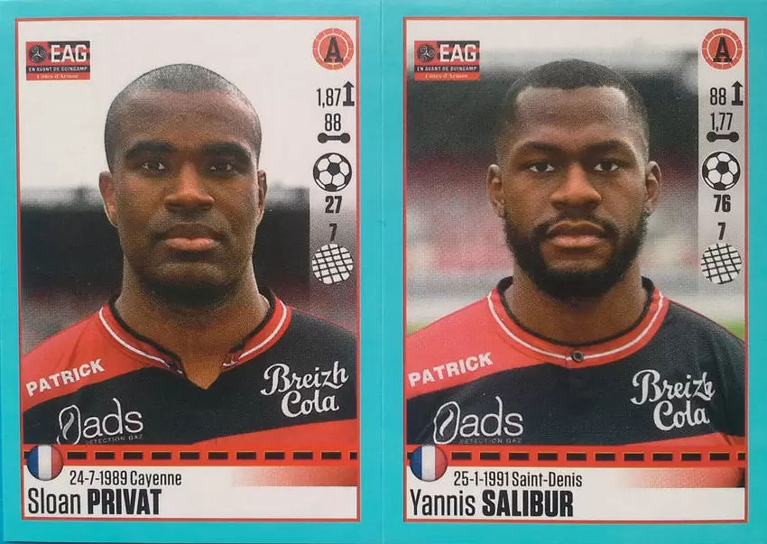 Foot 2016-17 - Sloan Privat - Yannis Salibur - Guingamp